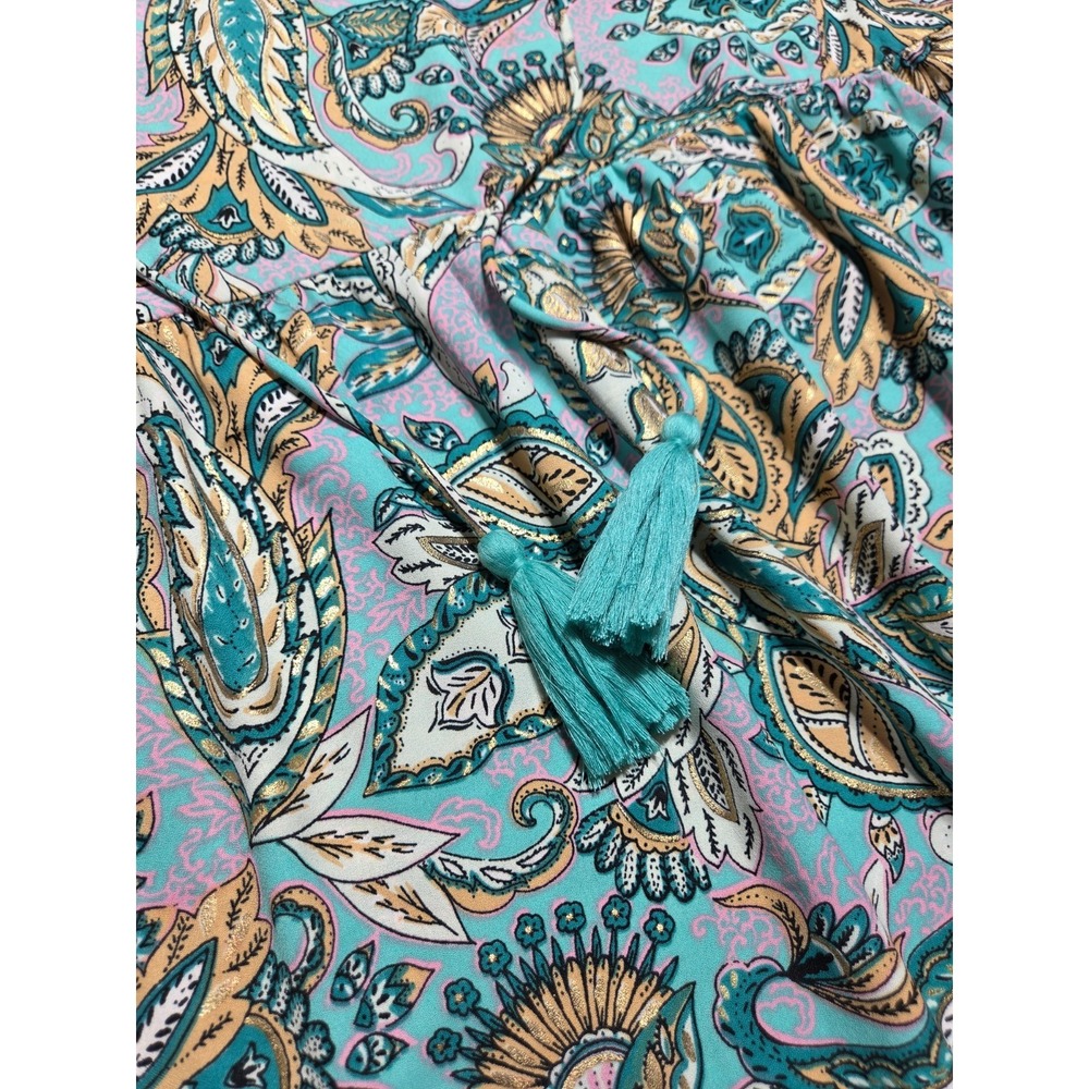 Harlow & Rose Halter Maxi Dress Paisley Print Sundress Cottagecore Romantic Boho - Picture 8 of 8